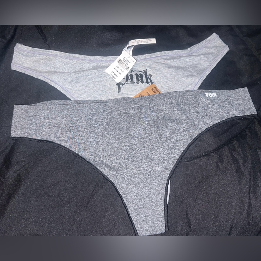 Victoria's Secret PINK Gray Thong x2 new